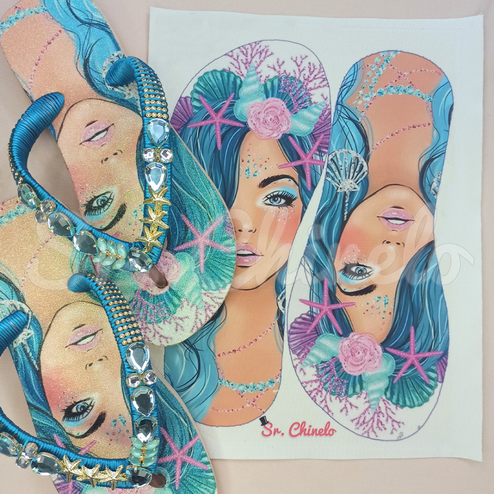 Cabedal Estela, Banhado, Rebite, Azul Tiffany