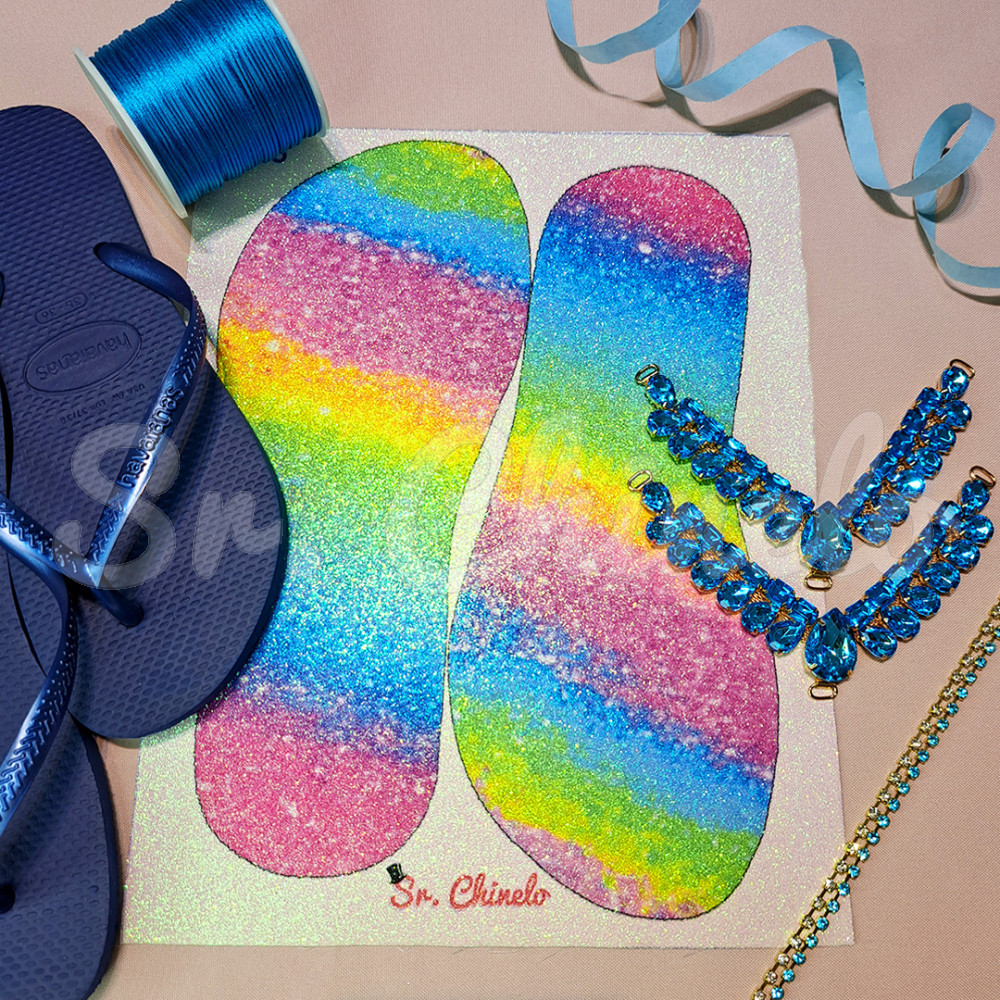 Lonita Sublimada, Degradê, Rosa/Azul/Verde/Amarelo