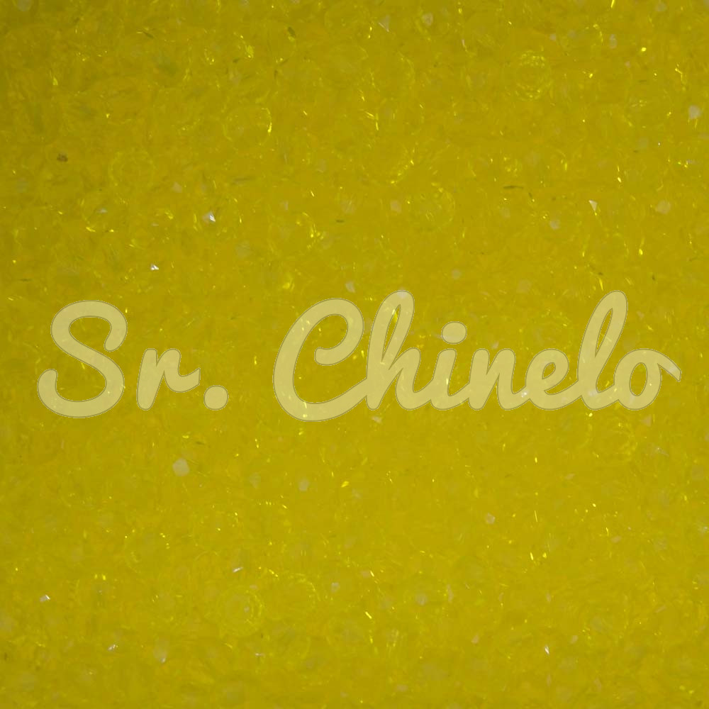 Cristal de Vidro, Rondel, 04mm, Amarelo Transparente