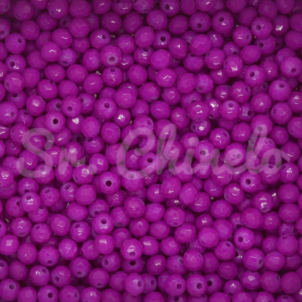 Cristal de Vidro, Rondel, 04mm, Rosa Pink