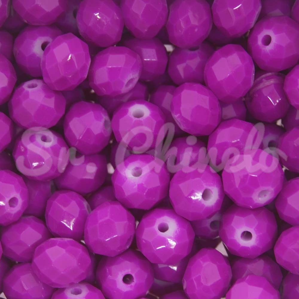 Cristal de Vidro, Rondel, 10mm, Rosa Pink
