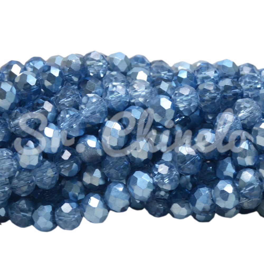 Cristal de Vidro, 06mm, Mesclado Metalizado/Transparente Azul Acinzentado