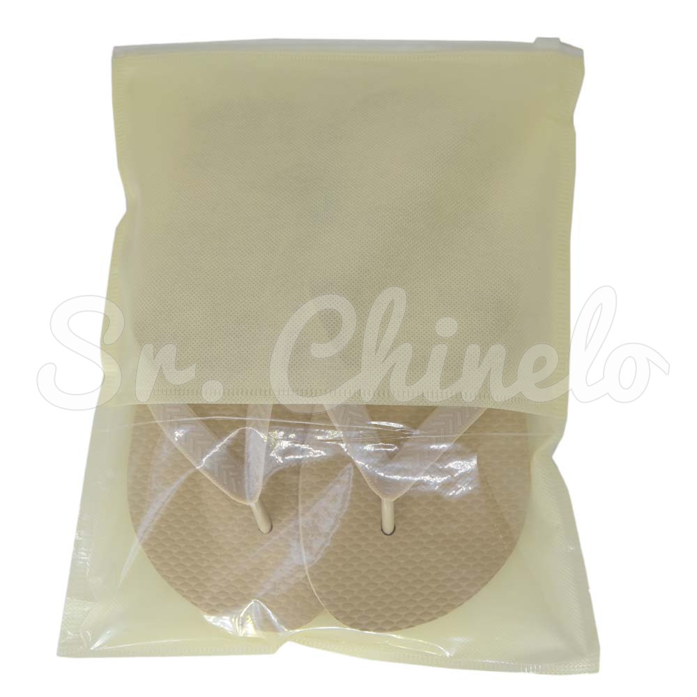 Saquinho de TNT com Fecho Zip, 24cm x 30cm, Bege