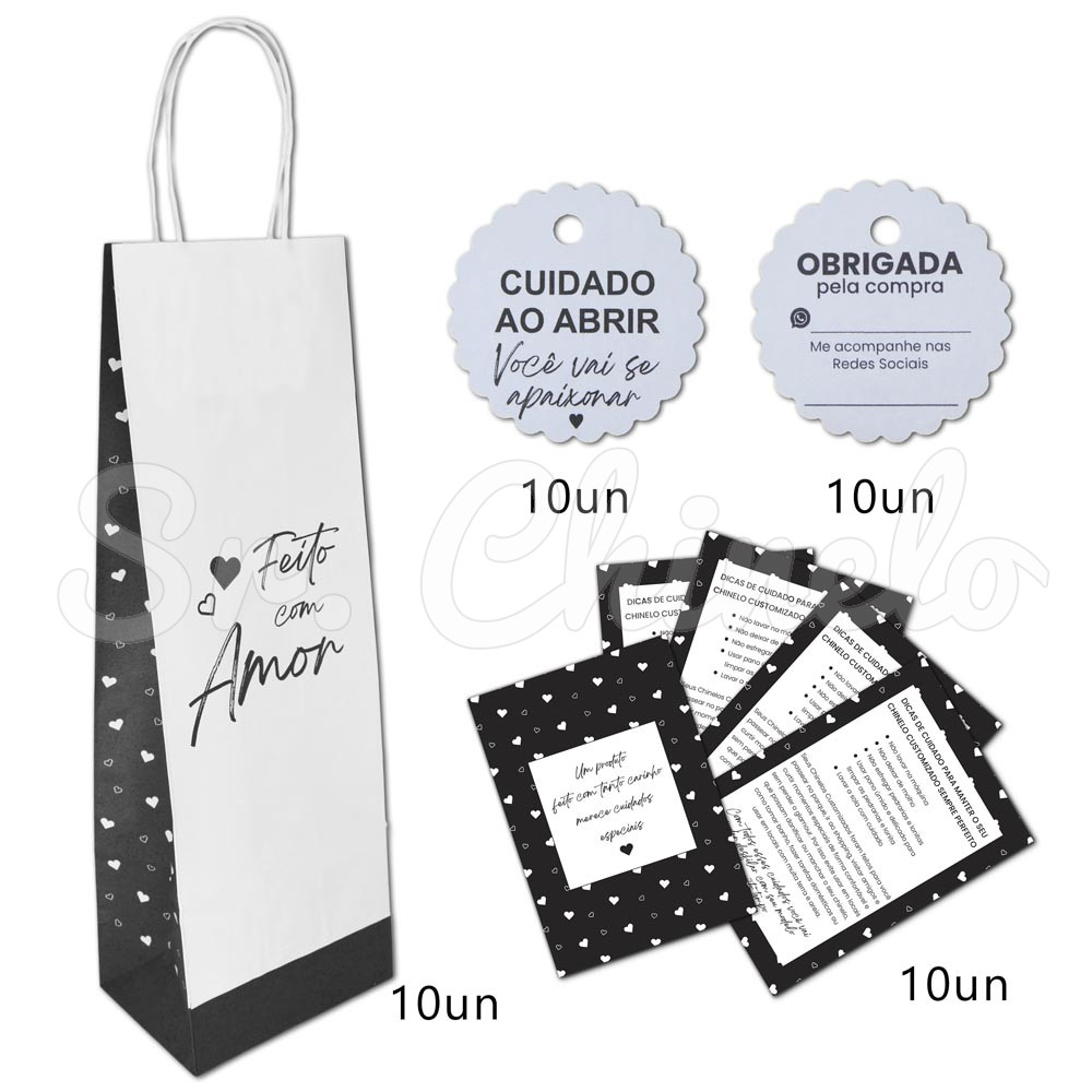 Kit Embalagens, Cuidado ao Abrir, Branco
