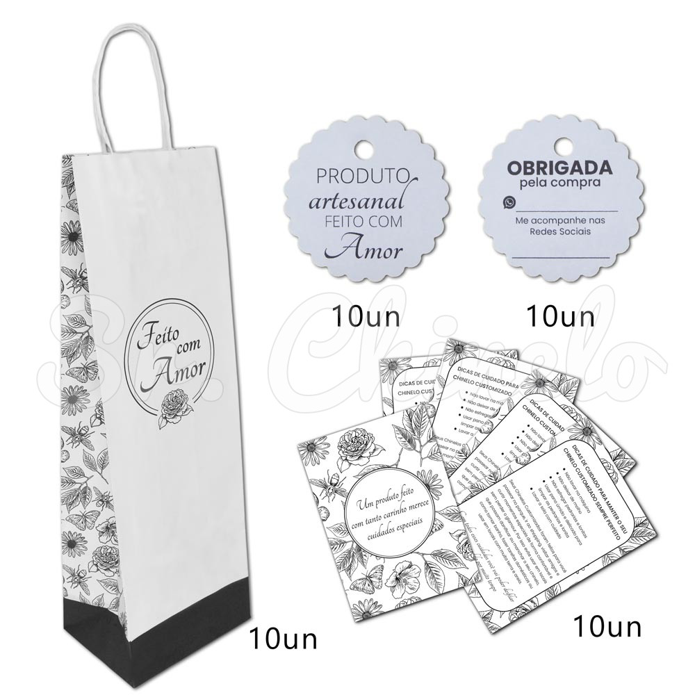 Kit Embalagens, Produto Artesanal, Branco