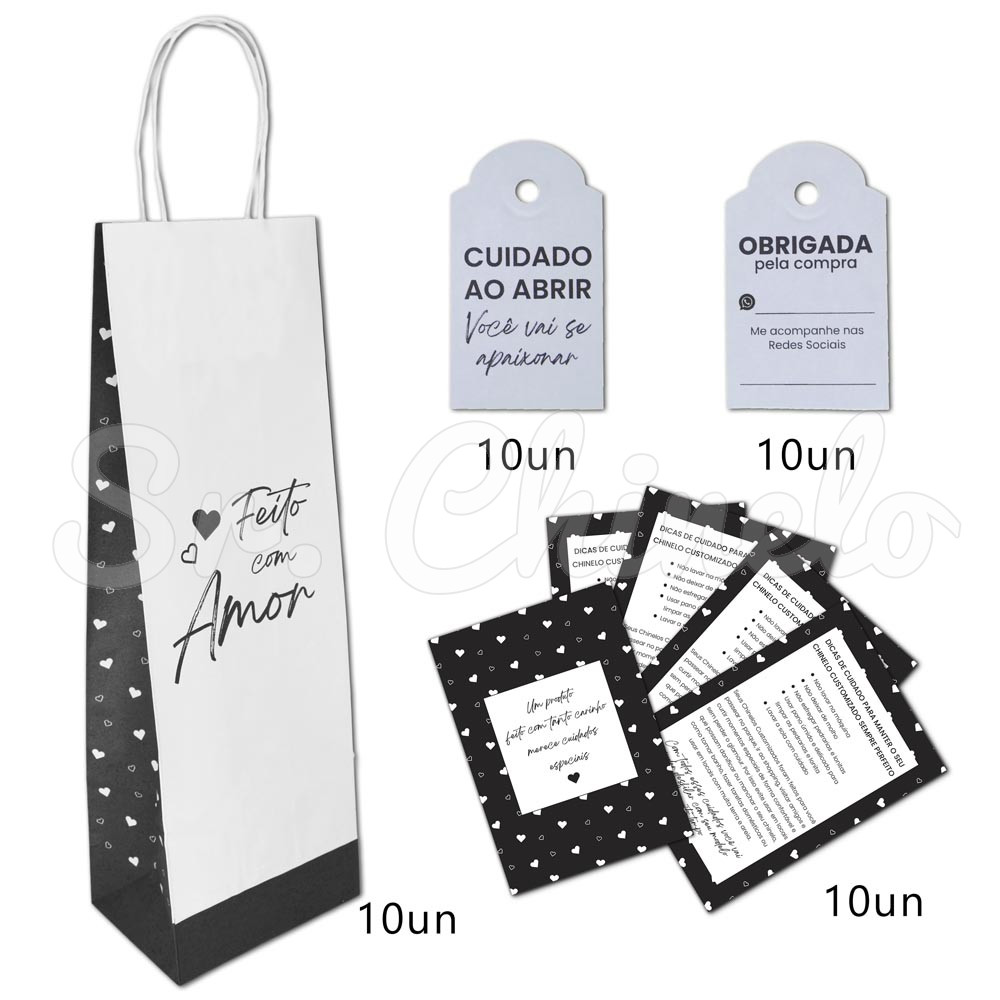 Kit Embalagens, Cuidado ao Abrir, Branco