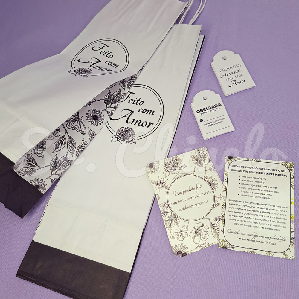 Kit Embalagens, Produto Artesanal, Branco
