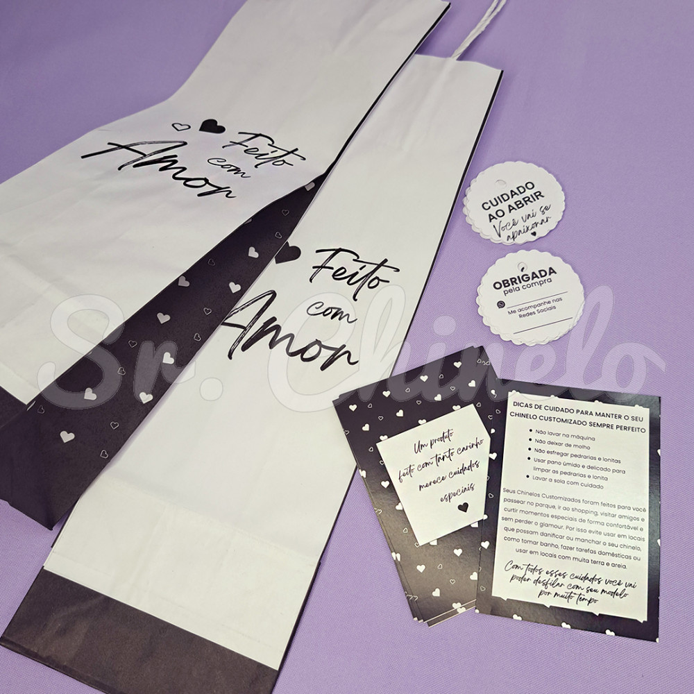 Kit Embalagens, Cuidado ao Abrir, Branco