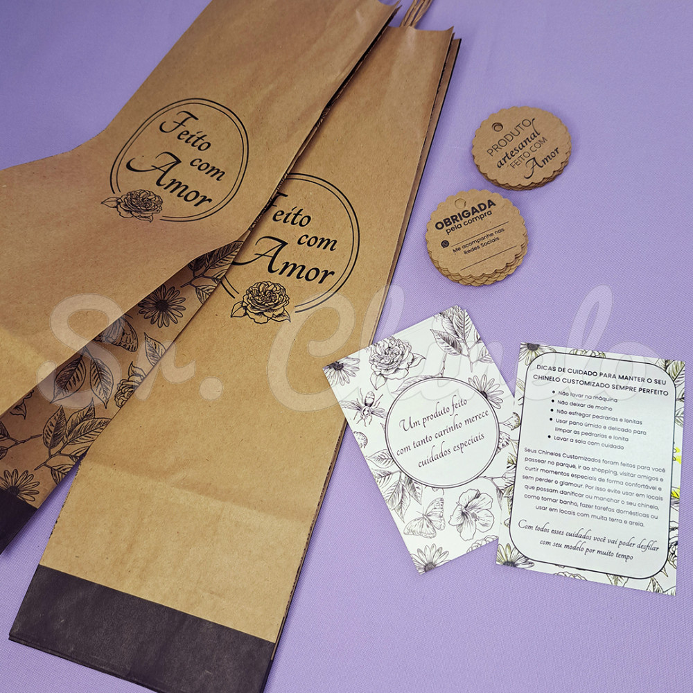Kit Embalagens, Produto Artesanal, Kraft