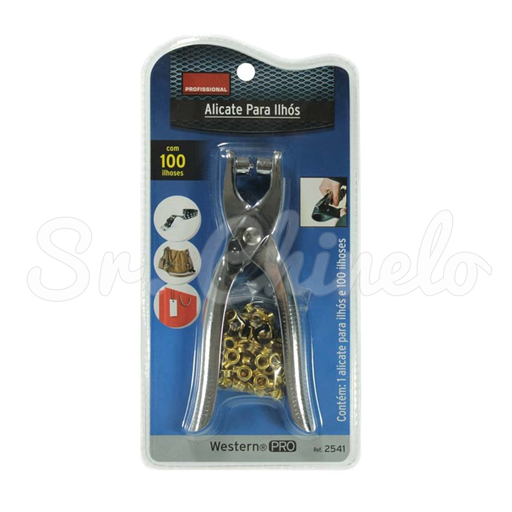 Alicate para Ilhós, Western Pro + 100 Ilhoses