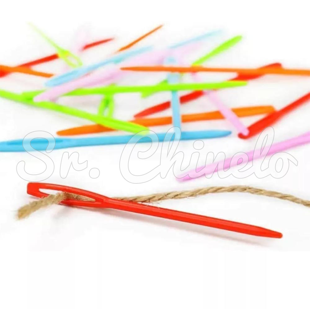 Agulha de Tapeçaria de Plástico, 7cm, para Crochê