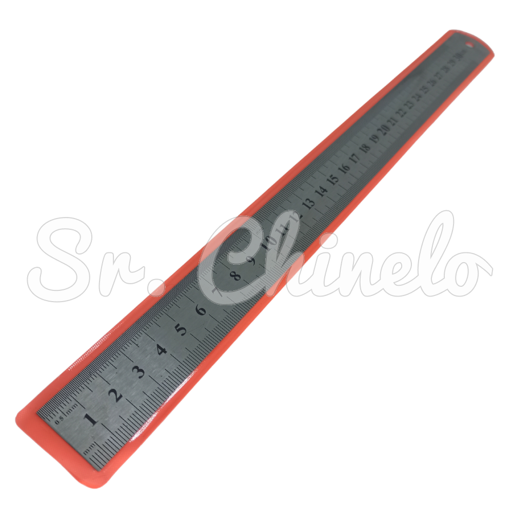 Régua de Metal, Aço Inox, 30cm
