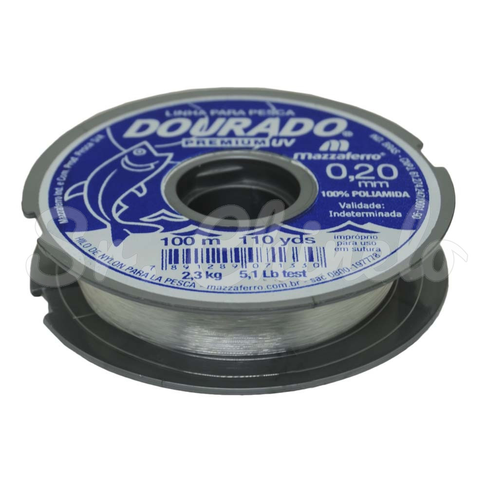 Linha de Nylon, Dourado Premium, 0.20mm