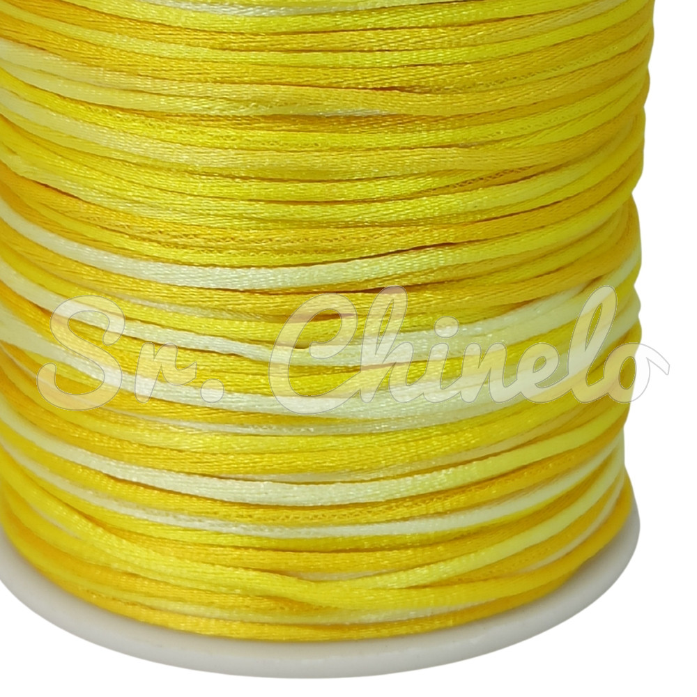 Fio de Seda, 1mm, Mesclado Amarelo