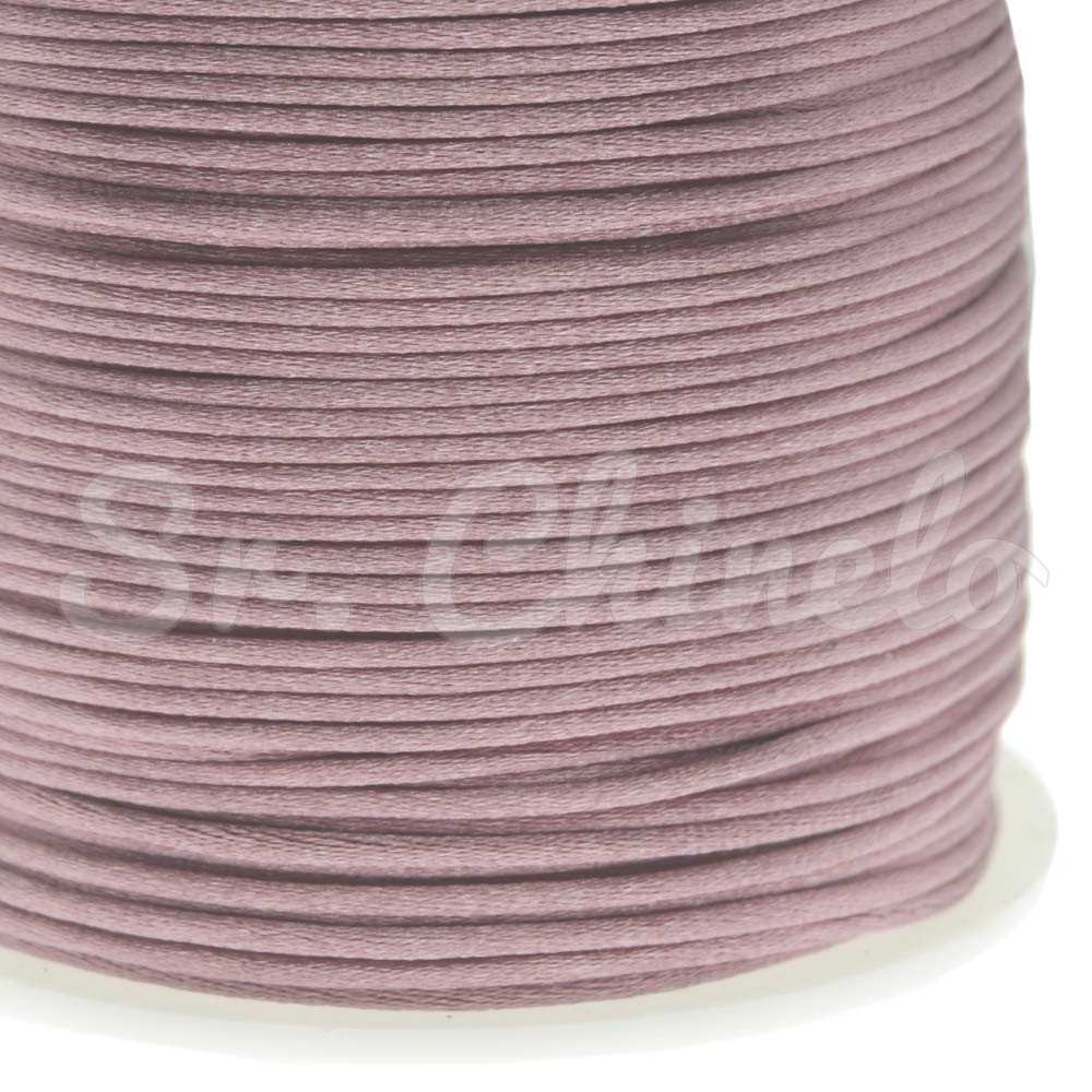 Fio de Seda, 1mm, Rosa Pó