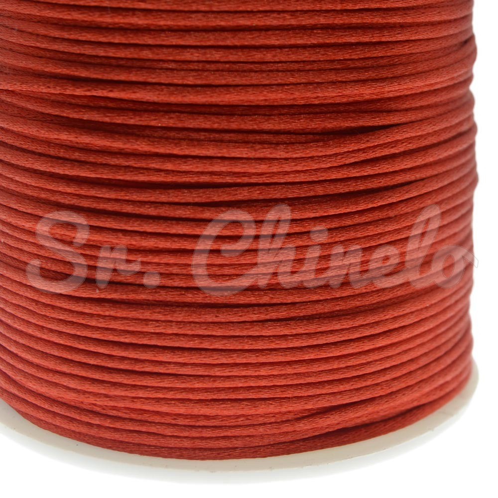 Fio de Seda, 1mm, Vermelho Escuro