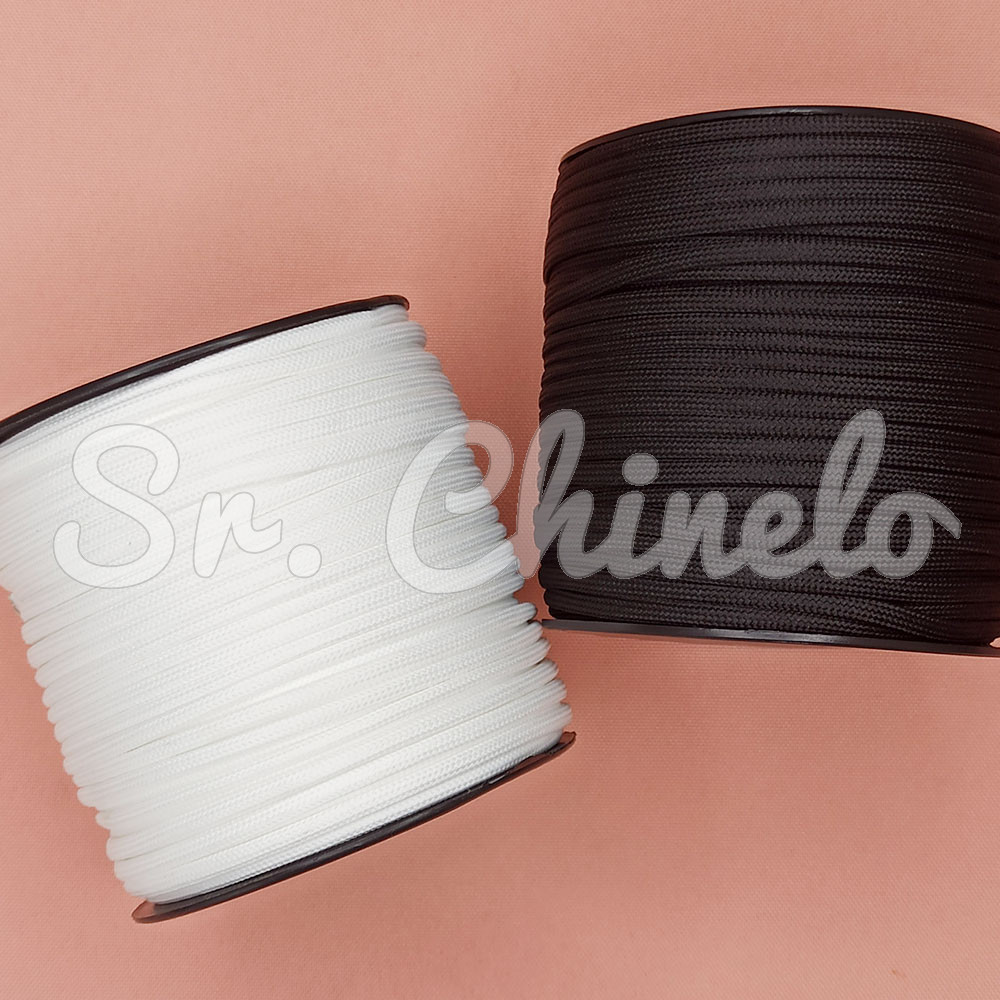 Cordão de Poliéster, 4mm, Branco