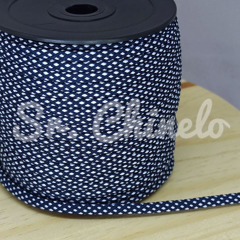 Cordão de Poliéster, Balão, 4mm, Marinho