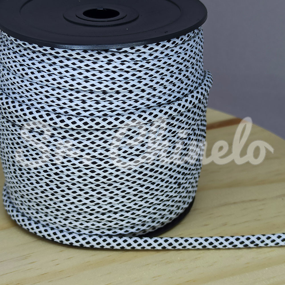 Cordão de Poliéster, Balão, 4mm, Branco