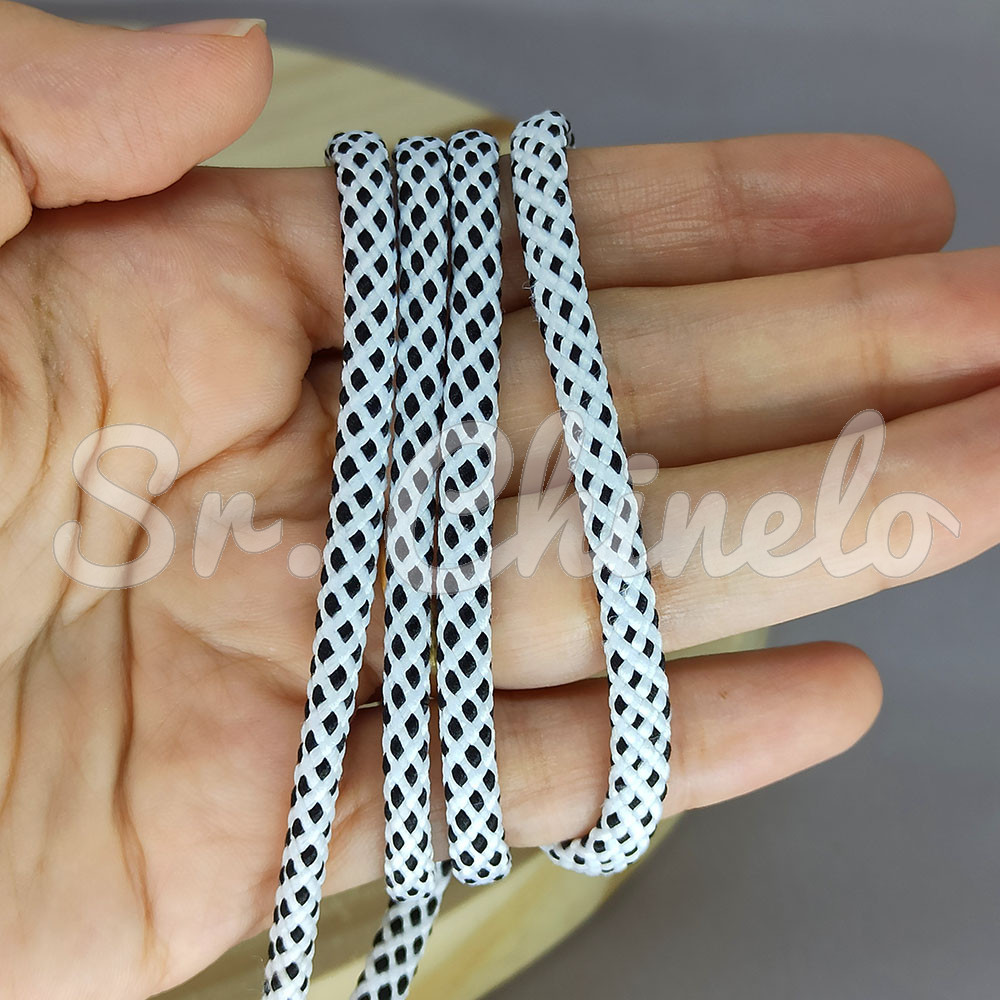 Cordão de Poliéster, Balão, 4mm, Branco