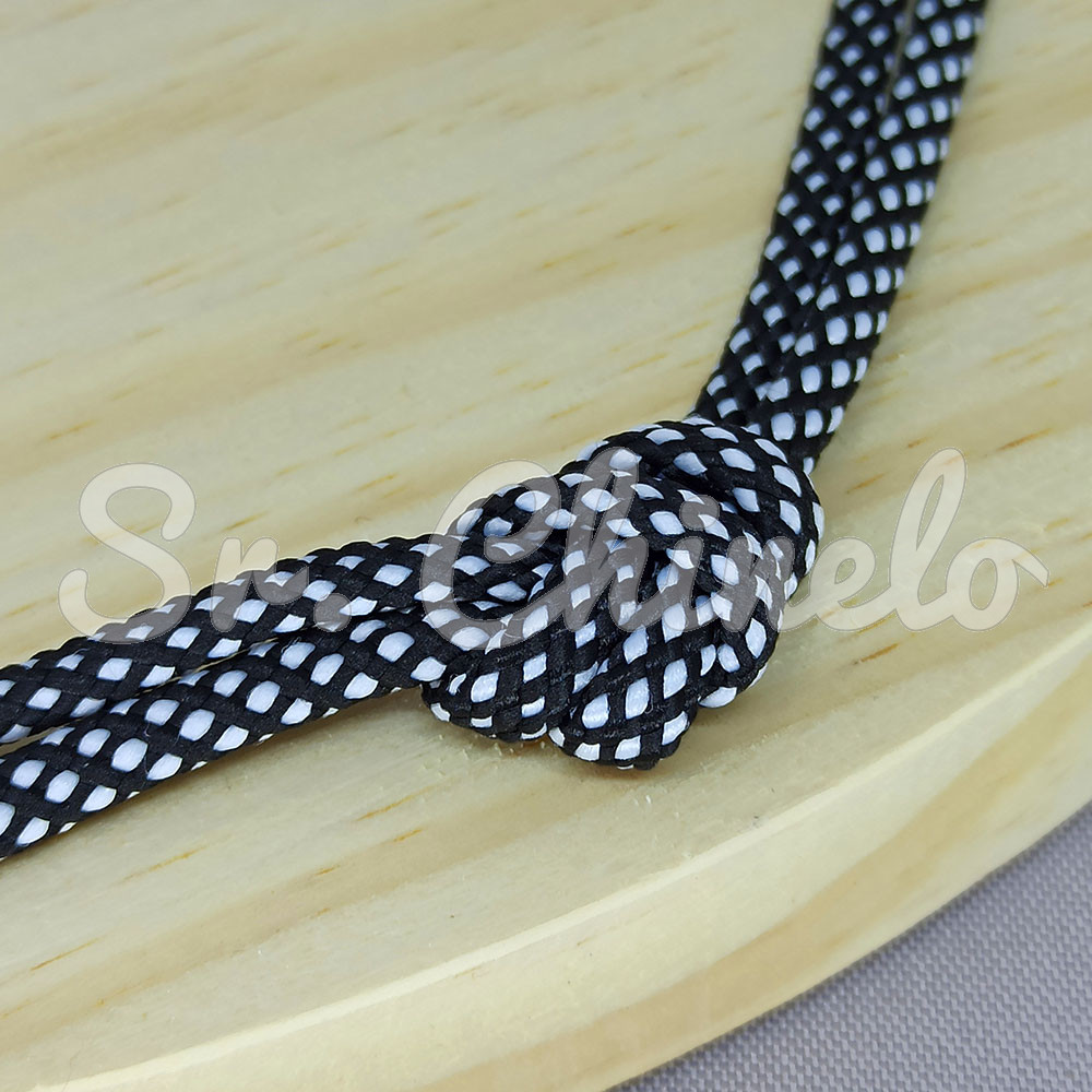 Cordão de Poliéster, Balão, 4mm, Preto