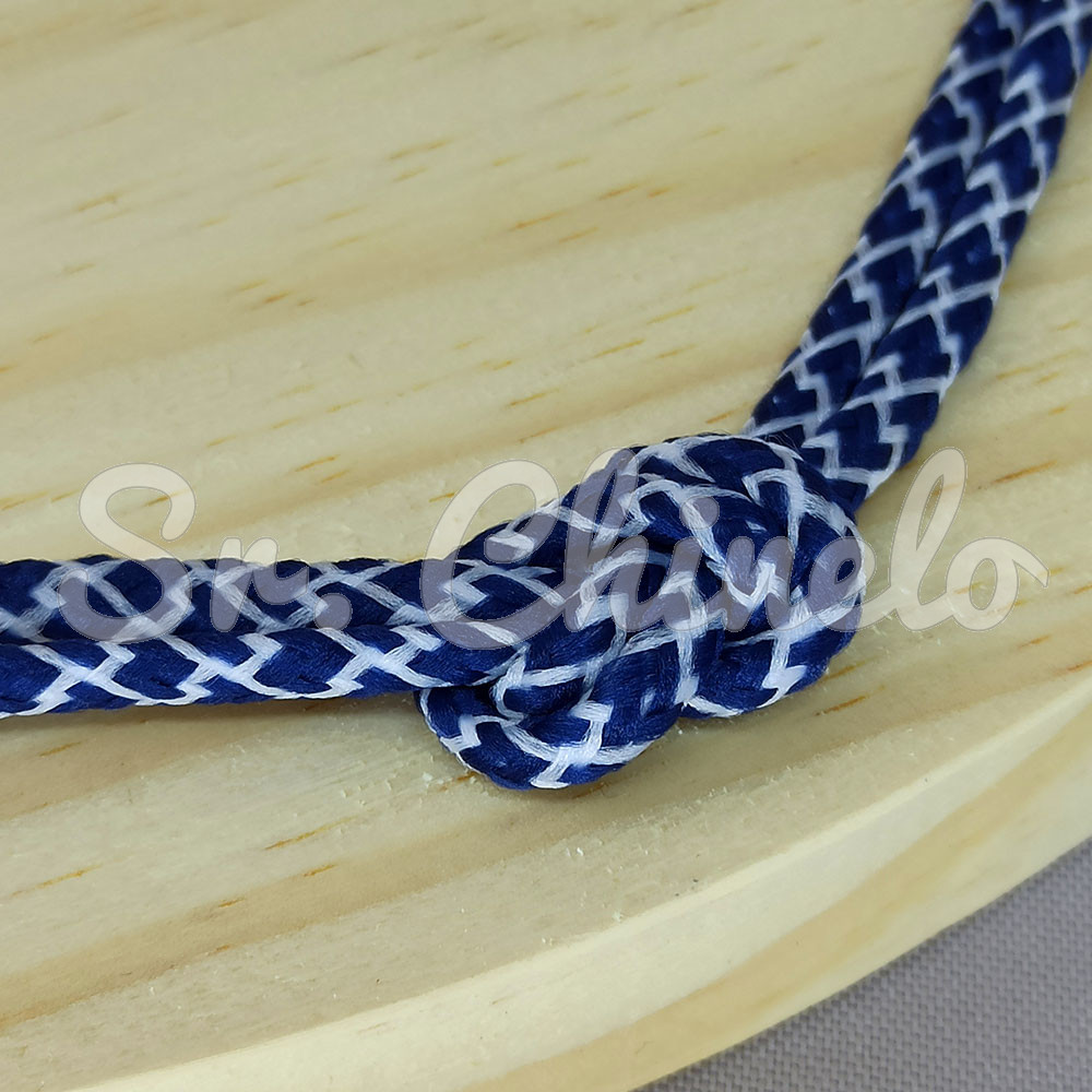 Cordão de Poliéster, Teia de Aranha, 4mm, Marinho