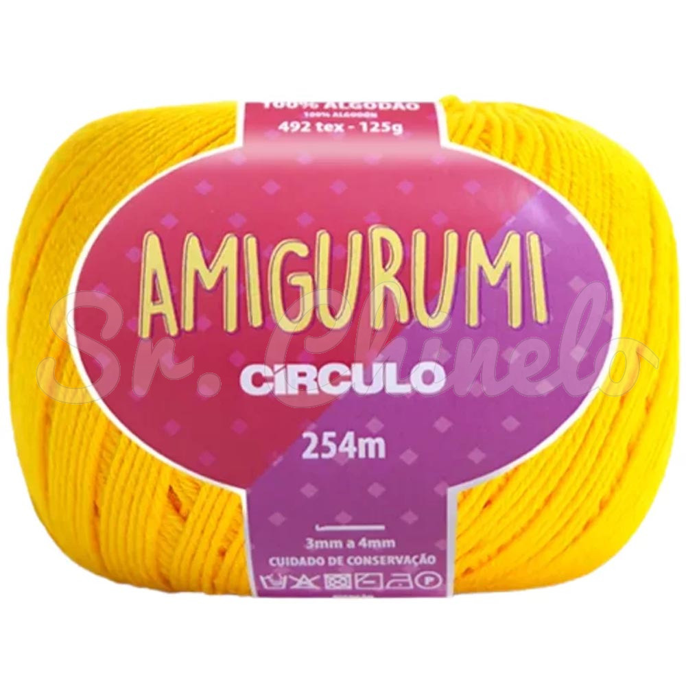 Fio Linha para Crochê, Círculo, Amigurumi, Canário
