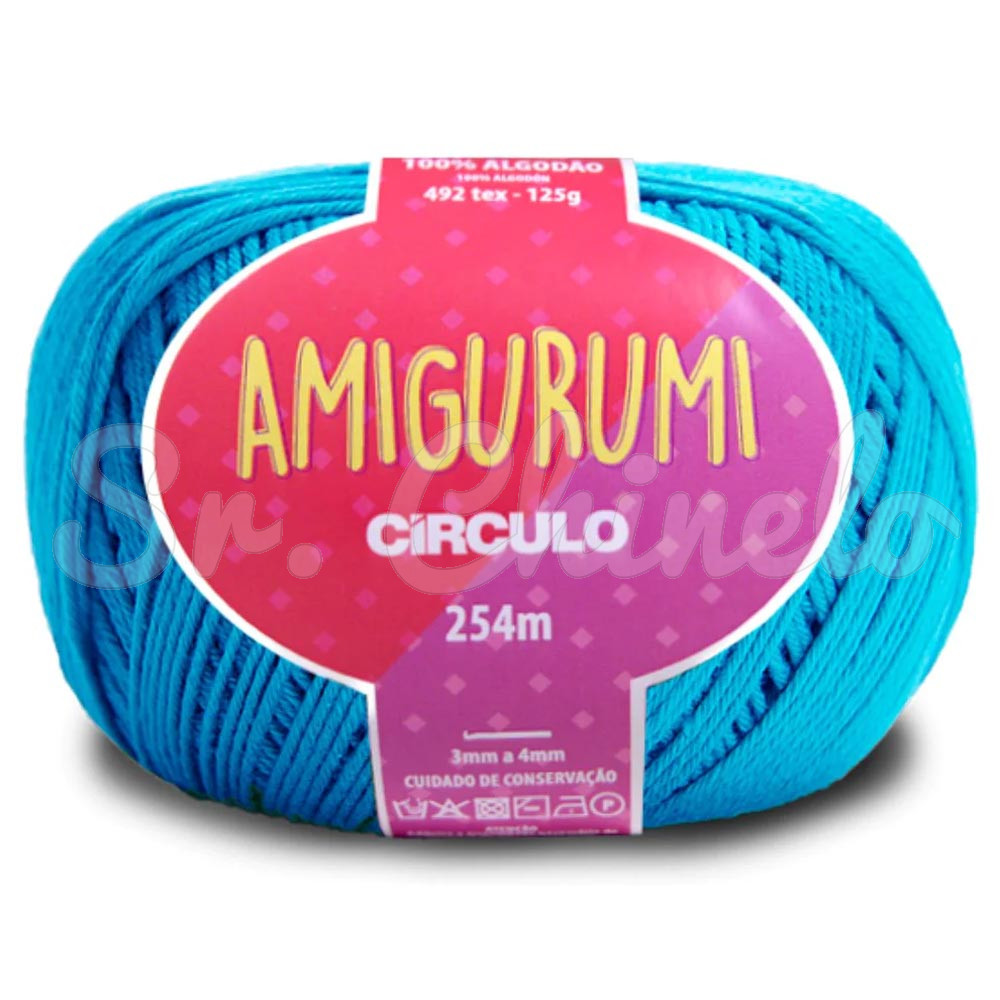 Fio Linha para Crochê, Círculo, Amigurumi, Turquesa