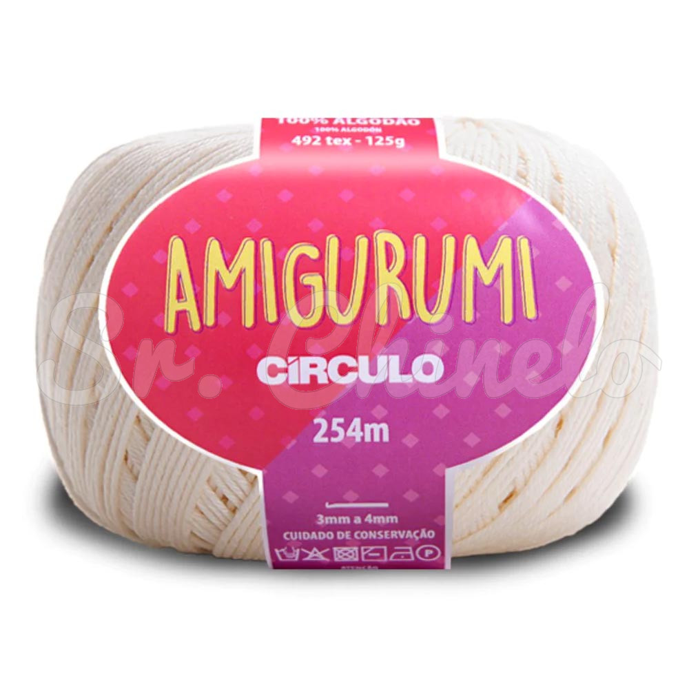 Fio Linha para Crochê, Círculo, Amigurumi, Off White