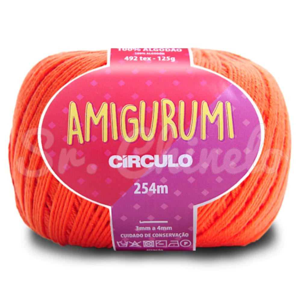 Fio Linha para Crochê, Círculo, Amigurumi, Tijolo