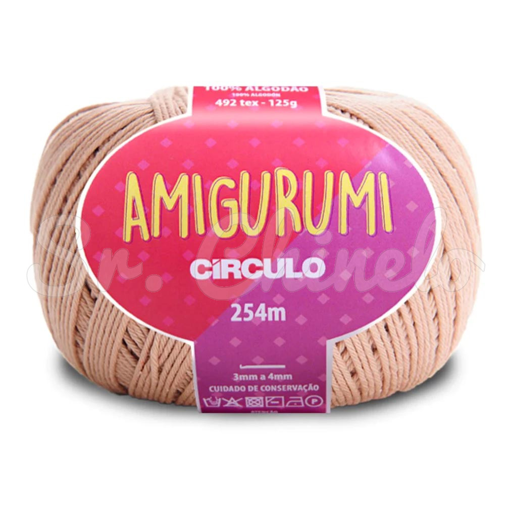Fio Linha para Crochê, Círculo, Amigurumi, Amêndoa