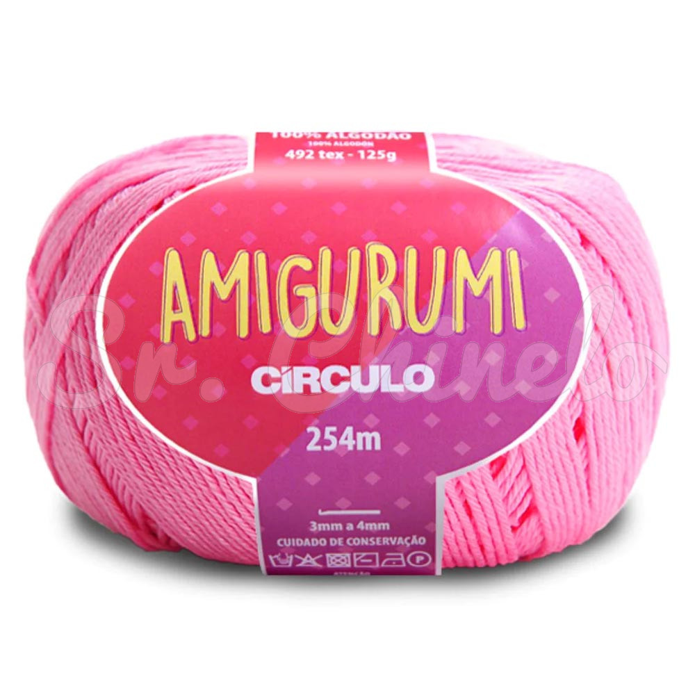 Fio Linha para Crochê, Círculo, Amigurumi, Chiclete