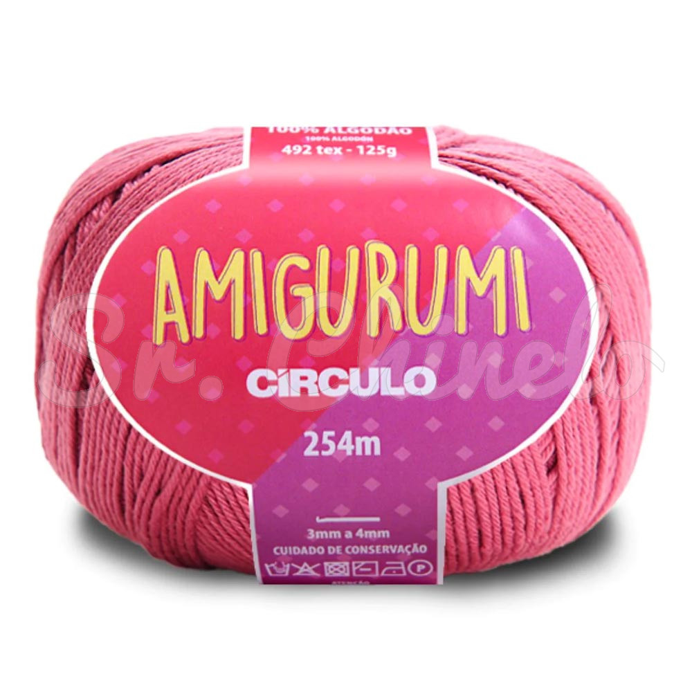 Fio Linha para Crochê, Círculo, Amigurumi, Roseira