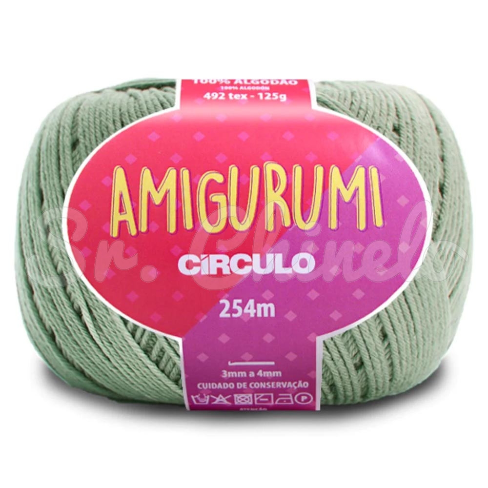 Fio Linha para Crochê, Círculo, Amigurumi, Eucalipto
