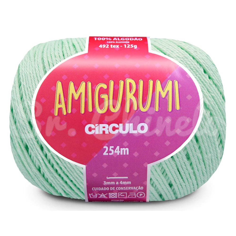 Fio Linha para Crochê, Círculo, Amigurumi, Verde Candy