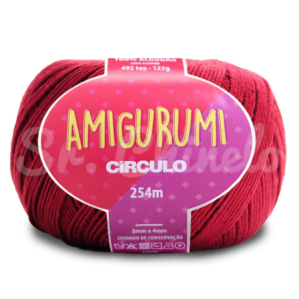 Fio Linha para Crochê, Círculo, Amigurumi, Marsala