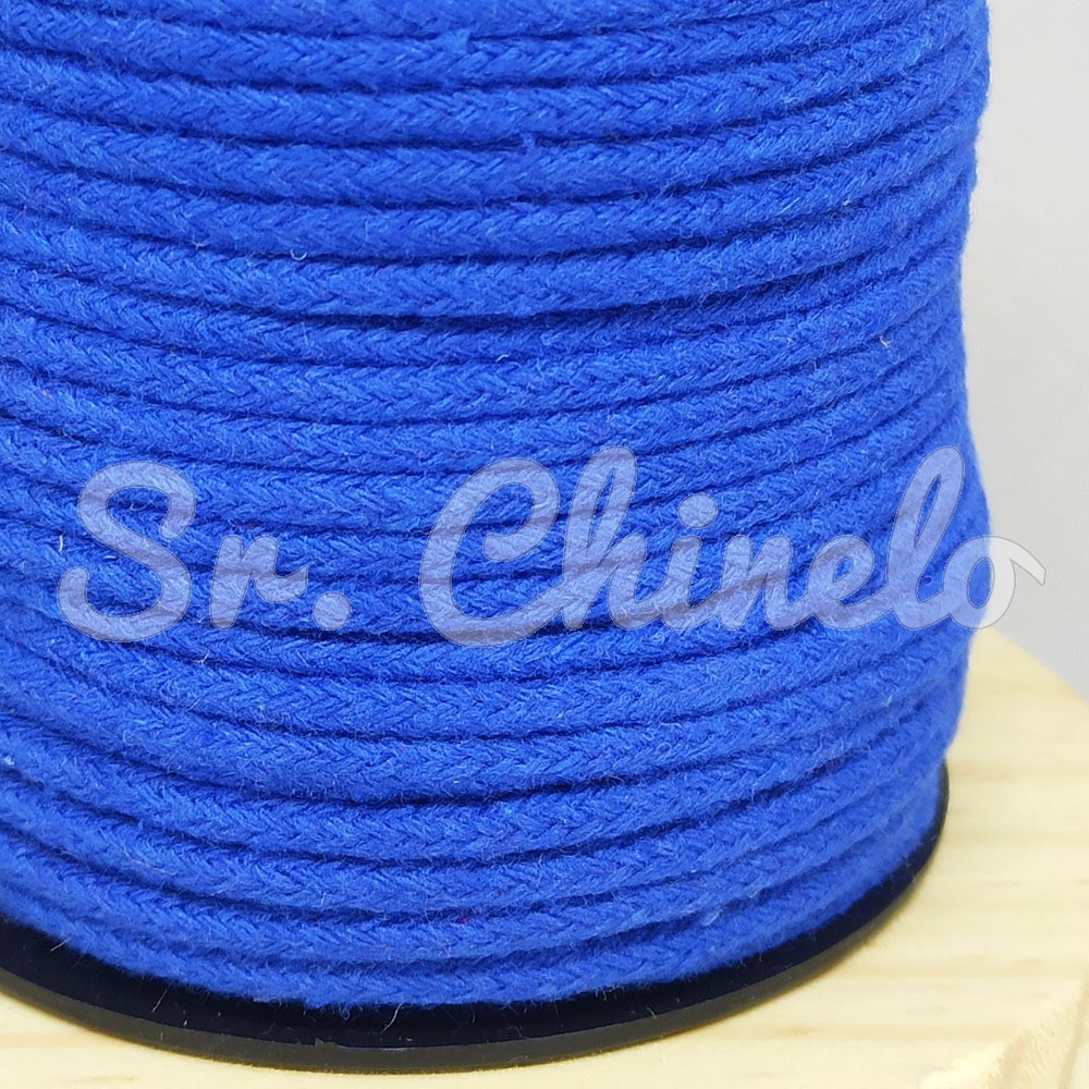 Cordão de Algodão, 3mm, Azul Royal