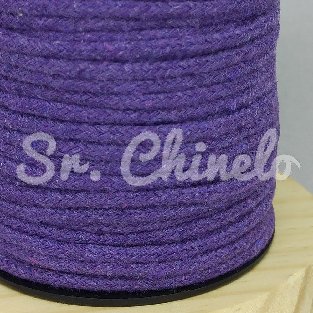 Cordão de Algodão, 3mm, Roxo