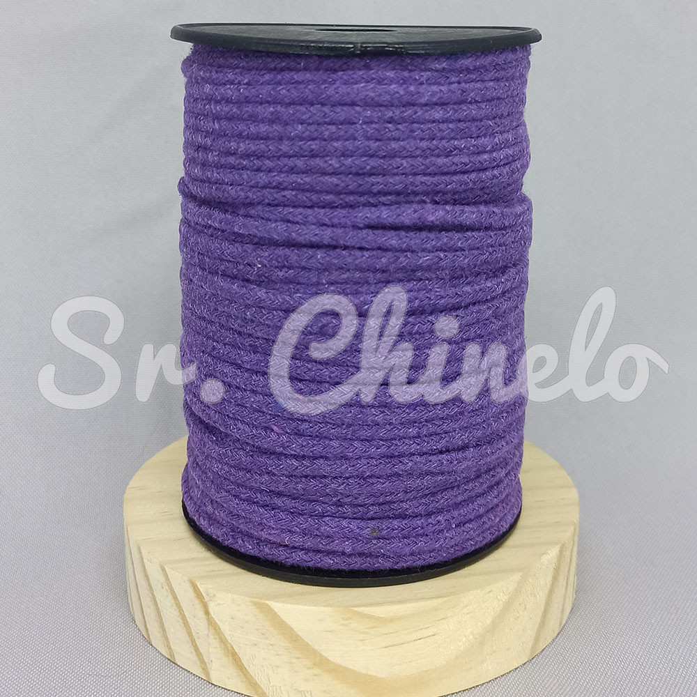 Cordão de Algodão, 3mm, Roxo