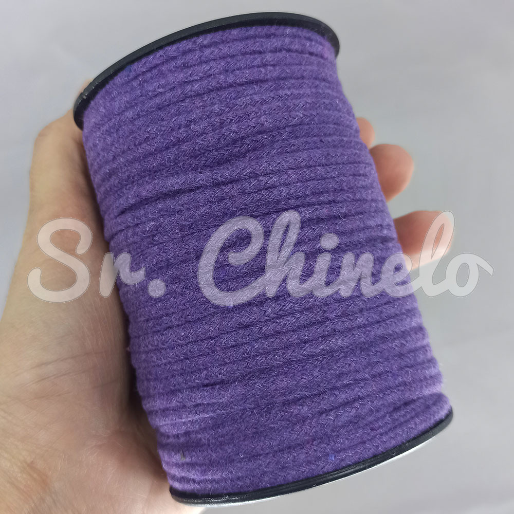 Cordão de Algodão, 3mm, Roxo