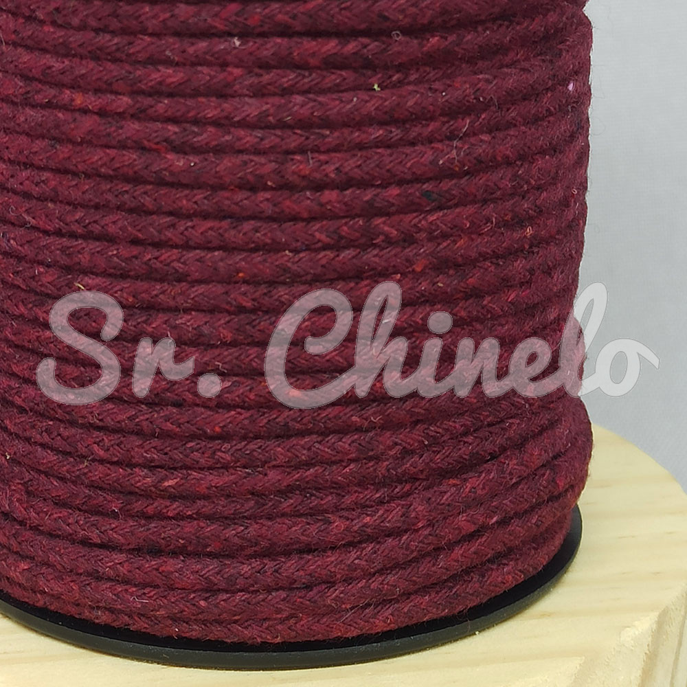 Cordão de Algodão, 3mm, Vinho
