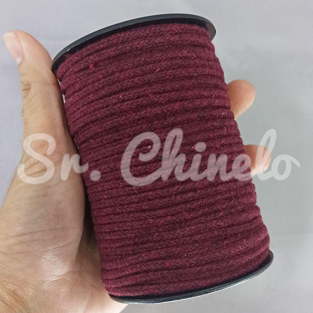 Cordão de Algodão, 3mm, Vinho