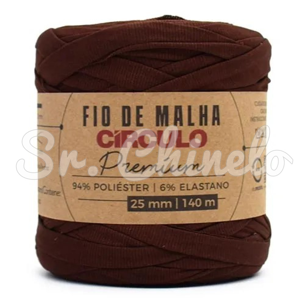 Fio de Malha Premium, 25mm, Chocolate em Pó