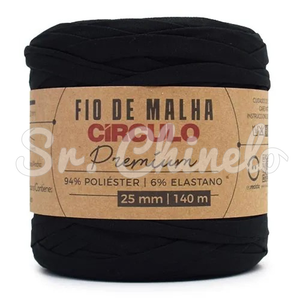 Fio de Malha Premium, 25mm, Preto