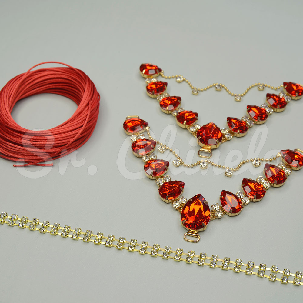 Kit Cabedal Carol, Vermelho