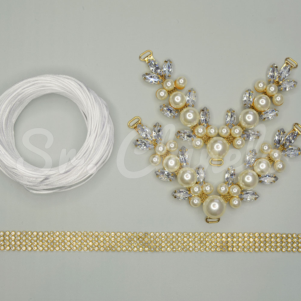 Kit Cabedal Pérola, Cristal