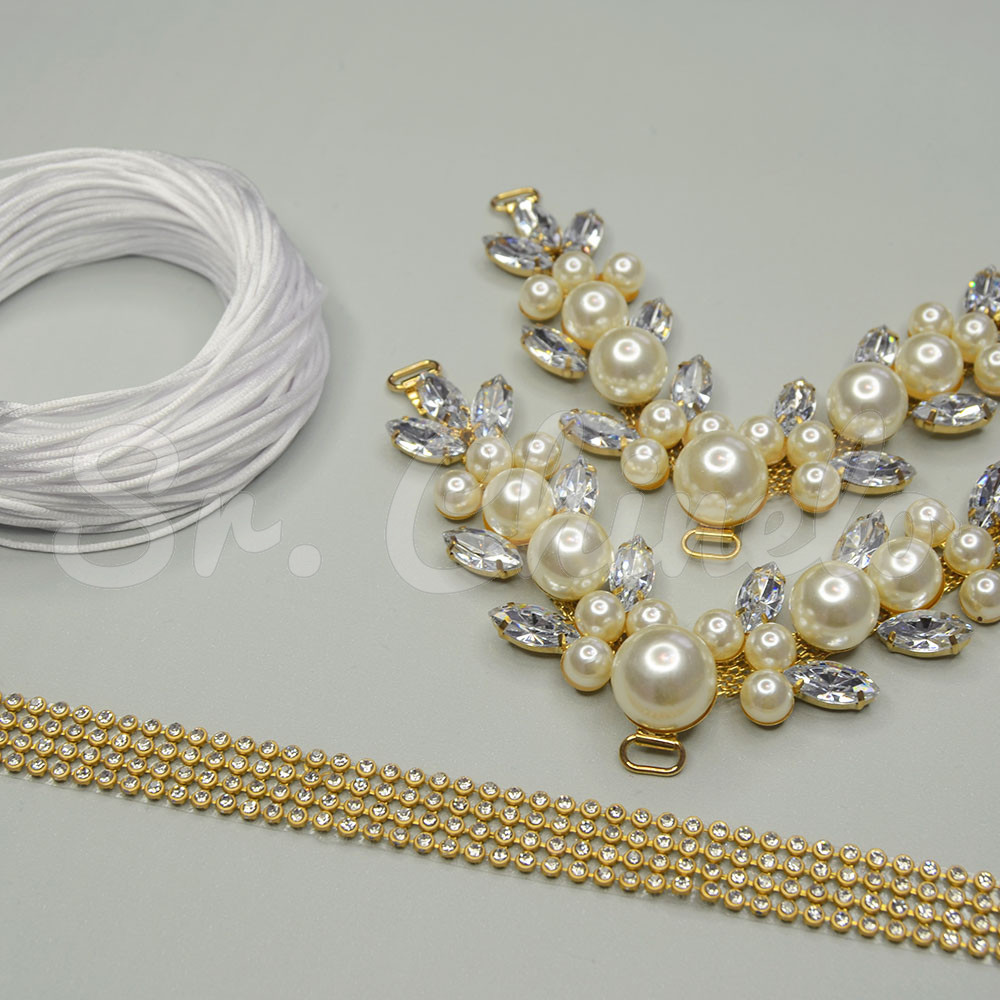 Kit Cabedal Pérola, Cristal