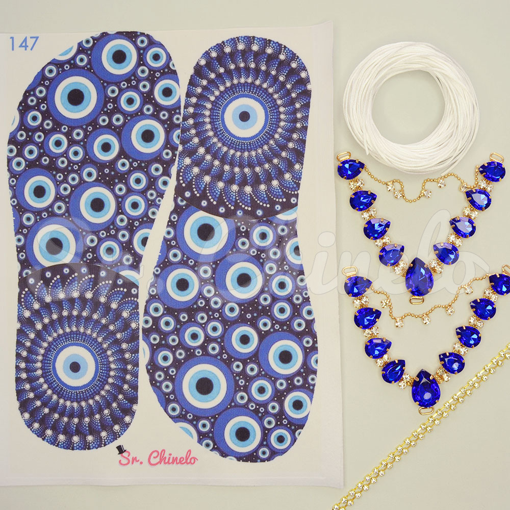 Kit Lonita Olho Grego, Azul