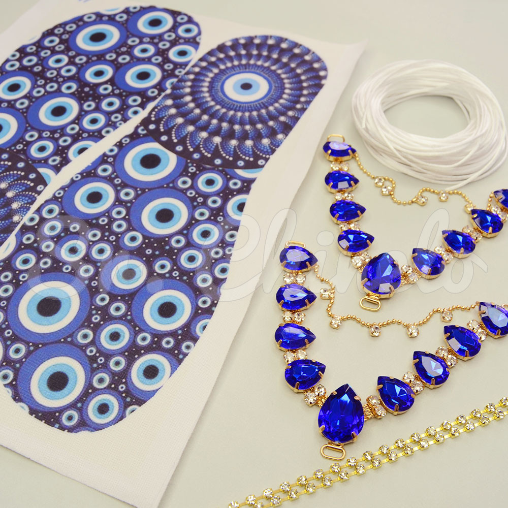 Kit Lonita Olho Grego, Azul