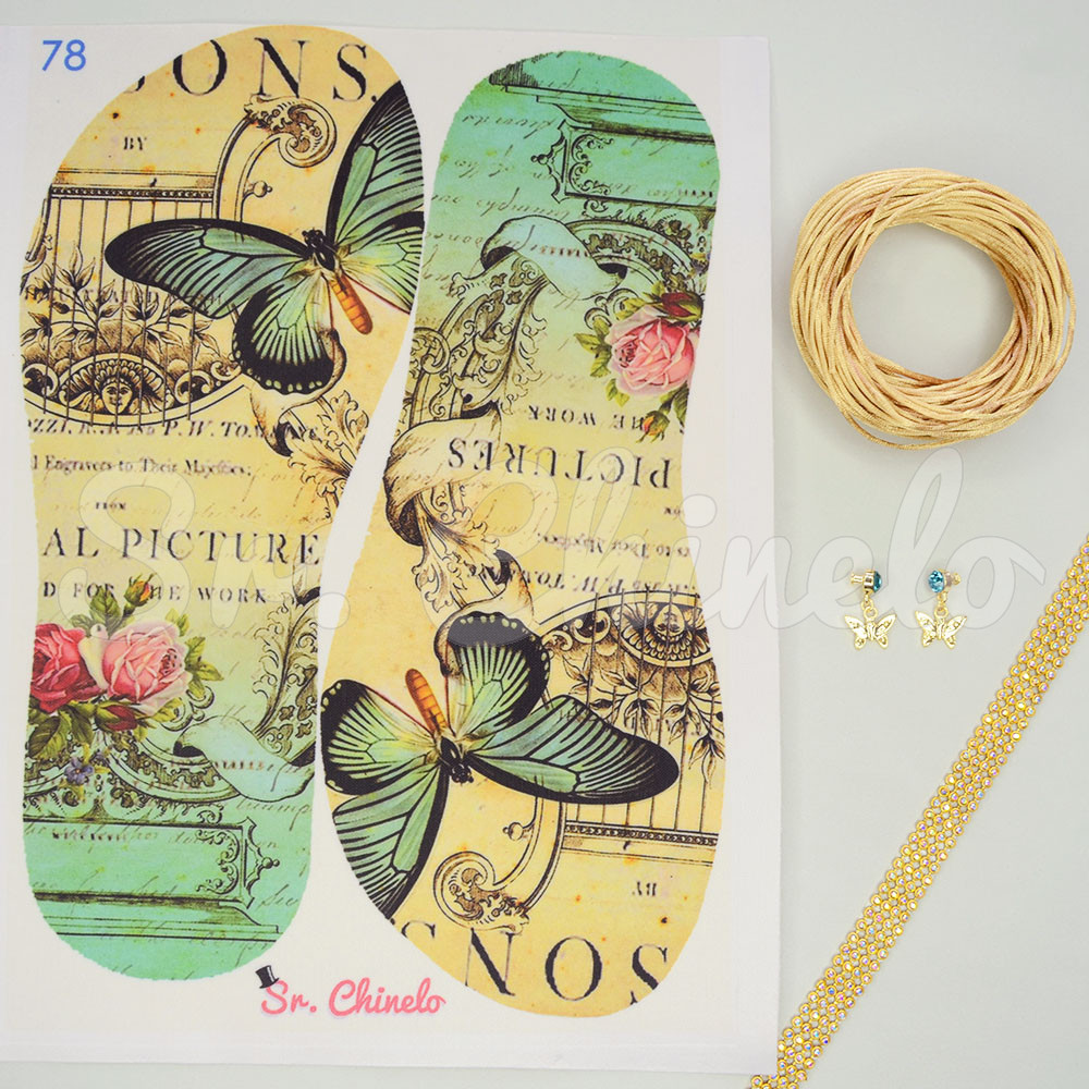 Kit Borboleta Floral AF001